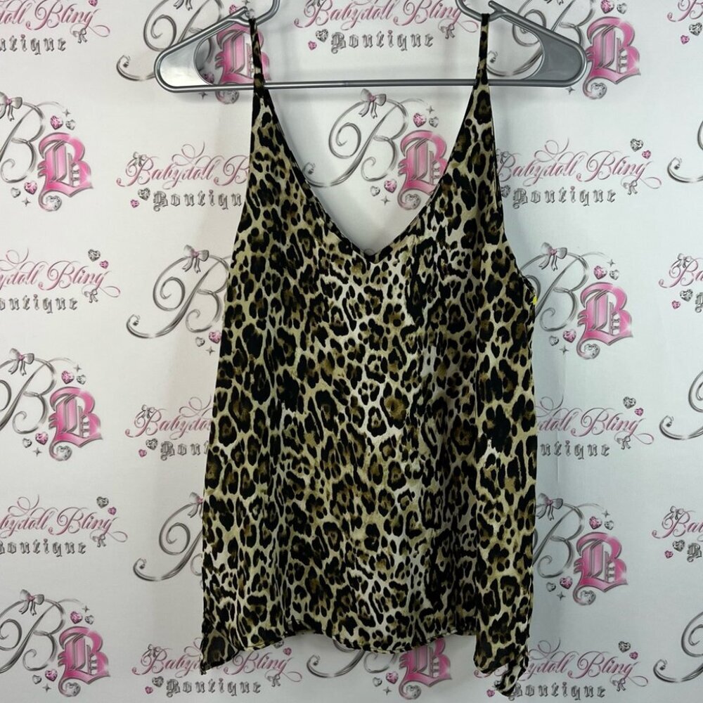 Tank top camisole cheetah print animal Leopard Print Women's Top sleeveless